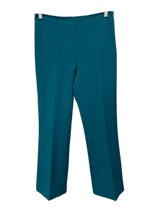Trina Turk Size 4/6 Teal Blue Polyester Blend Side Zip Slight Flare Pant Set Teal Blue / 4/6