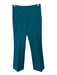 Trina Turk Size 4/6 Teal Blue Polyester Blend Side Zip Slight Flare Pant Set Teal Blue / 4/6