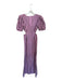 Ganni Size 32 Pink & Brown Cotton Stripes Side Cut Outs Back Zip Maxi Dress Pink & Brown / 32