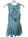 Saylor Size XS Baby Blue Polyester Back Cut Out Floral Sleeveless Back Zip Dress Baby Blue / XS