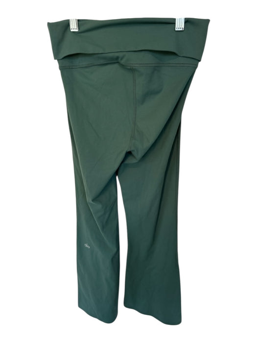 Alo Size Est S Green Fold Over Flare Athletic Leggings Green / Est S