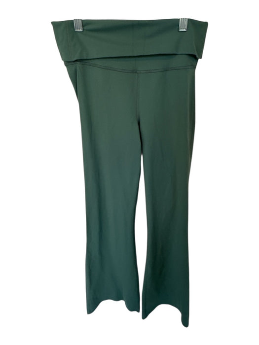 Alo Size Est S Green Fold Over Flare Athletic Leggings Green / Est S