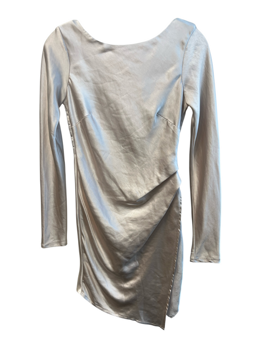 Selfie Leslie Size XS Pale Pink Polyester Long Sleeve Scoop Neck V Back Dress Pale Pink / XS