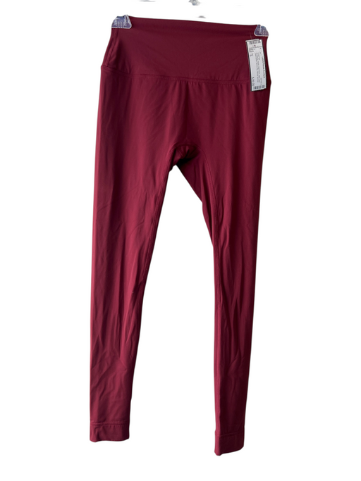Set Size S Burgandy Nylon High Rise solid color Steel Detail skinny leg Leggings Burgandy / S