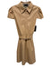 Alice + Olivia Classics Size 0 Beige Polyurethane Short Sleeve Knee Length Dress Beige / 0