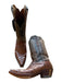 Black Jack Shoe Size 10B Brown Leather Ostrich Stitching Cowboy Boots Brown / 10B