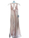 Alfred Sung Size 4 Pale Pink Polyester V Neck Sleeveless Side Slit Gown Pale Pink / 4