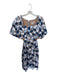 Adelyn Rae Size XL Blue White & Tan Polyester Embroidered Floral Dress Blue White & Tan / XL