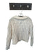 12th Tribe Size S Ivory Polyester Chunky Knit V Neck Long Sleeve Sweater Ivory / S