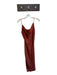 Petal + Pup Size 4 Rust Polyester Spaghetti Strap Cowl Neck Midi Dress Rust / 4