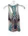 Parker Size X Multi Polyester Beaded Sequins Razorback Top Multi / X