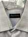 David Donahue Size 17 Light Blue & Pink Print Cotton Plaid Long Sleeve Shirt Light Blue & Pink Print / 17