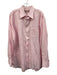 Thomas Pink Size 17 Pink Cotton Herringbone Button up Men's Long Sleeve Shirt Pink / 17
