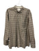 Billy Reid Size XXL Tan Cotton Plaid Button Up Men's Long Sleeve Shirt Tan / XXL