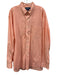 Ralph Lauren Size XL Orange & White Cotton Micro Gingham Men's Long Sleeve Shirt Orange & White / XL