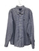 Facconable Size XL Blue & White Cotton Gingham Button Up Men's Long Sleeve Shirt Blue & White / XL