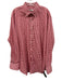 Peter Millar Size XL Red & White Cotton Gingham Button Up Long Sleeve Shirt Red & White / XL