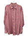 Peter Millar Size XL Red & Pink Cotton Plaid Button Up Men's Long Sleeve Shirt Red & Pink / XL