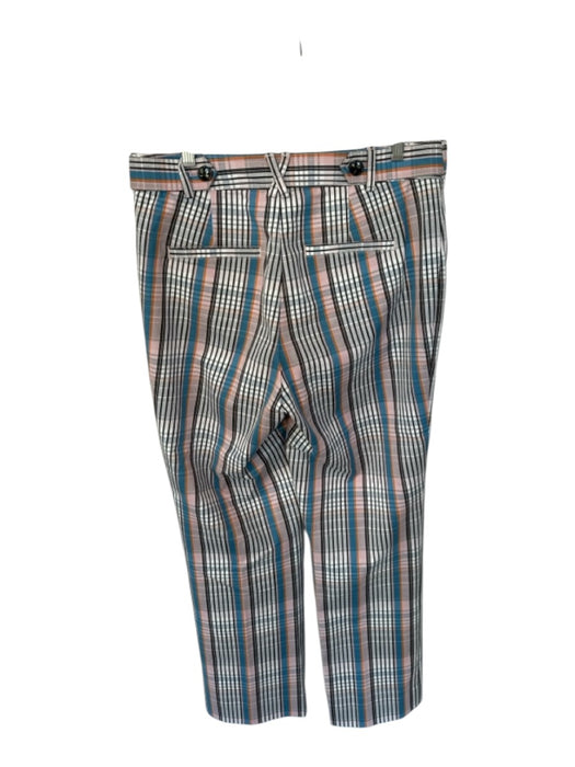 Maeve Size 10 Black & Multi Cotton Blend Plaid Straight Leg Ankle Crop Pants Black & Multi / 10