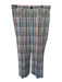 Maeve Size 10 Black & Multi Cotton Blend Plaid Straight Leg Ankle Crop Pants Black & Multi / 10