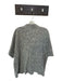 Eileen Fisher Size L Grey Cotton Blend Burlap Snap Closure Collar Top Grey / L