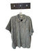 Eileen Fisher Size L Grey Cotton Blend Burlap Snap Closure Collar Top Grey / L