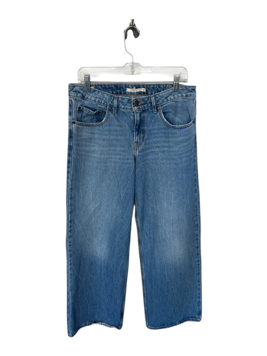 Levis Size 30 Medium Wash Cotton Straight Leg Low Rise Front Pocket Jeans Medium Wash / 30