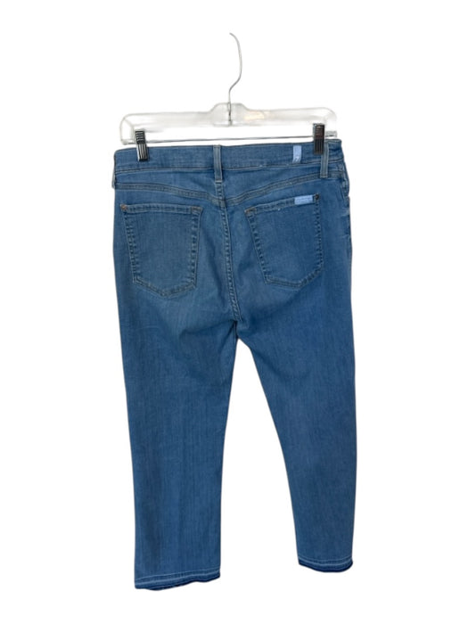 For All Mankind Size 31 Light Wash Cotton Blend Button Fly Raw Hem Jeans Light Wash / 31