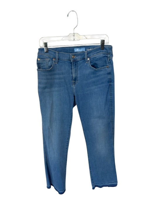 For All Mankind Size 31 Light Wash Cotton Blend Button Fly Raw Hem Jeans Light Wash / 31