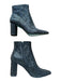 Betsey Johnson Shoe Size 8.5 Black Leather Rhinestones Pointed Toe Booties Black / 8.5