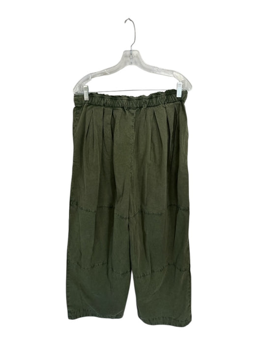 Anthropologie Size M Forest Green Cotton Blend Elastic Waist Drawstring Pants Forest Green / M