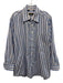 Paul Stuart Size XL Blue & Red Cotton Striped Button Up Men's Long Sleeve Shirt Blue & Red / XL