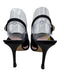 Kate Spade Shoe Size 8.5 Black & Navy Satin Peep Toe Slingback Stiletto Pumps Black & Navy / 8.5