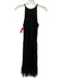 Stenay Size 6 Black Rayon Sleeveless Mesh Overlay Beaded Below knee Dress Black / 6