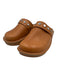 Ralph Lauren Shoe Size 36.5 Tan & Silver Leather Round Toe Stitch Detail Clogs Tan & Silver / 36.5