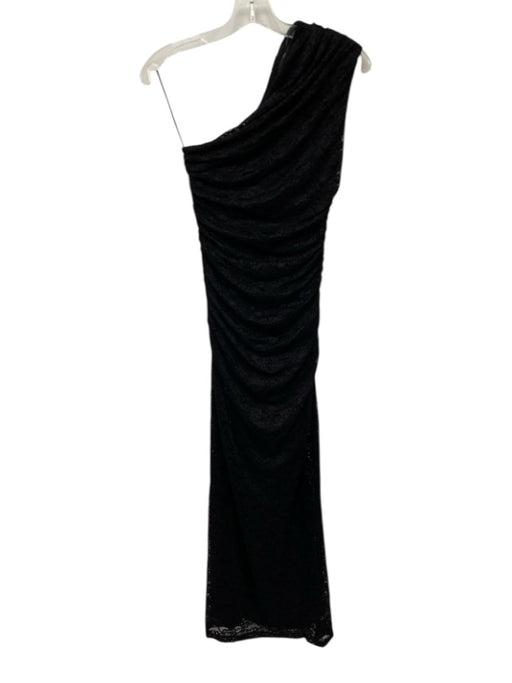 Max Studio Size Small Black, Blue, Beige Polyester Ruffle Cap Sleeve Wrap Dress Black, Blue, Beige / Small
