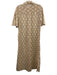 Tuckernuck Size Small Beige & White Cotton Short Sleeve Seashell Scalloped Dress Beige & White / Small