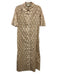 Tuckernuck Size Small Beige & White Cotton Short Sleeve Seashell Scalloped Dress Beige & White / Small