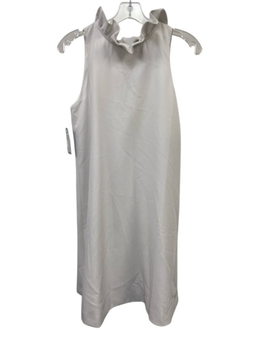 Tuckernuck Size Small White Polyester Blend Sleeveless Ruffle Neckline Dress White / Small