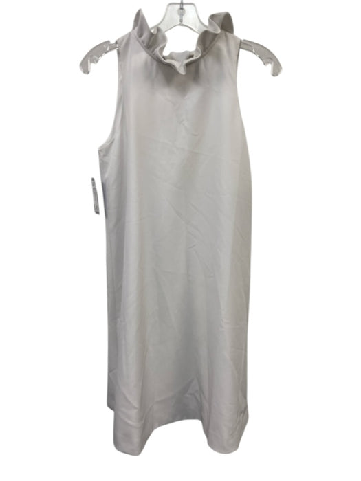 Tuckernuck Size Small White Polyester Blend Sleeveless Ruffle Neckline Dress White / Small