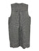 Quince Size Small Black & White Linen Sleeveless Gingham Half Button Dress Black & White / Small