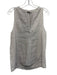 Joie Size Small Light Gray Linen Sleeveless Quarter Button Top Light Gray / Small