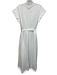 La Ligne Size M White Cotton Cuffed Cap Sleeve A Line T Shirt Dress White / M