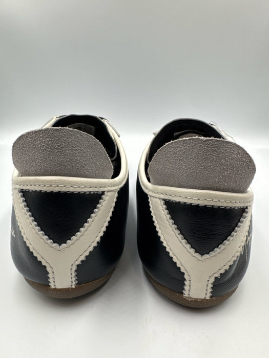Y-3 Adidas Shoe Size 9 Black & White Leather Lace Up Low Top Sneakers