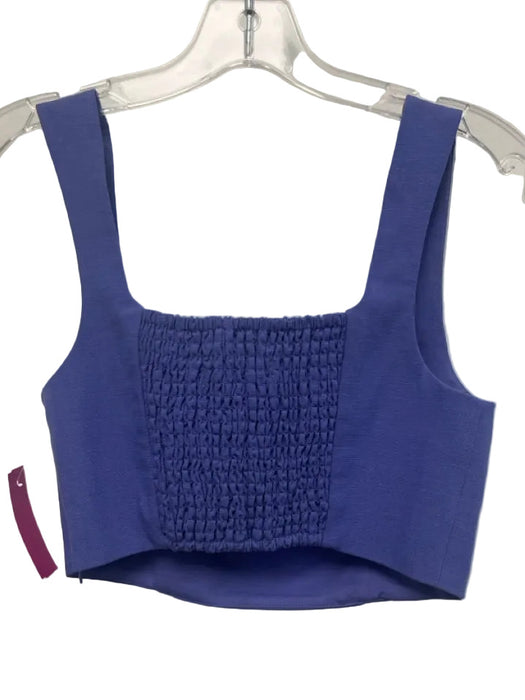Mara Hoffman Size 2/00 Purple Tencel Smocked Detail High Waist Crop Skirt Set