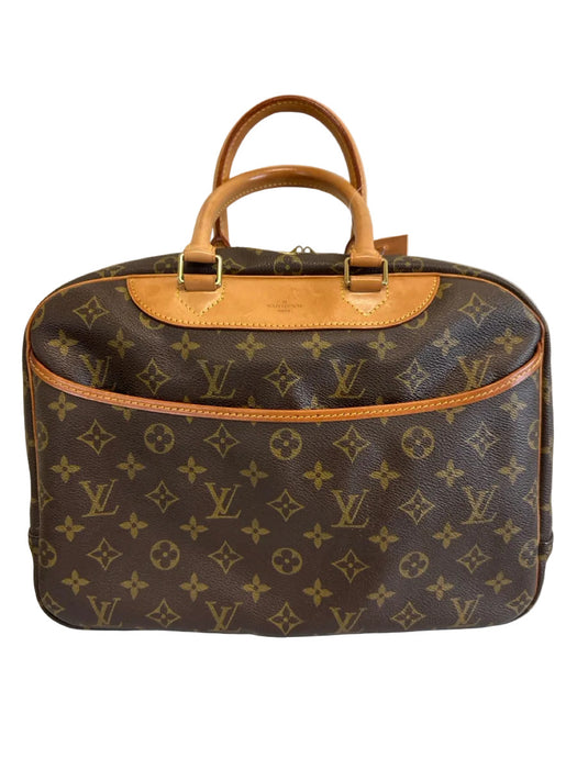 Louis Vuitton Brown Print Coated Canvas Monogram Top Handle Vintage Bag