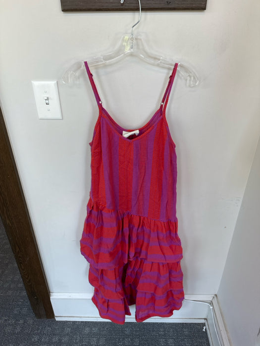 Cecilie Copenhagen Size XS purple & orange Cotton Spaghetti Strap Chevron Dress