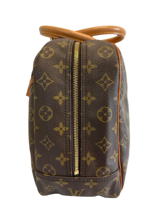 Louis Vuitton Brown Print Coated Canvas Monogram Top Handle Vintage Bag