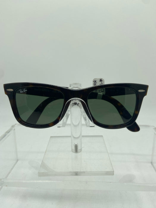 RayBan Dark Brown Acetate Tortoise Shell Rectangular Sunglasses