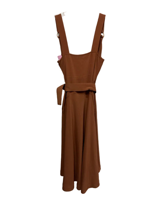 A.L.C. Size 2 Brown Viscose Sleeveless Open One Button Maxi Dress